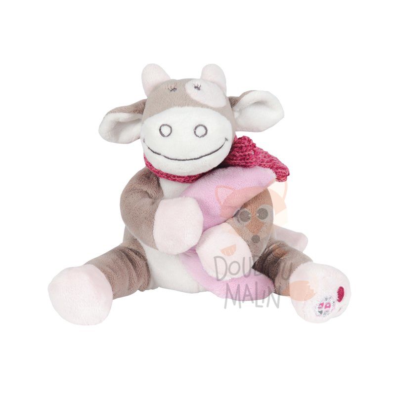Noukies victoria and lucie musical box cow pink grey white moon 